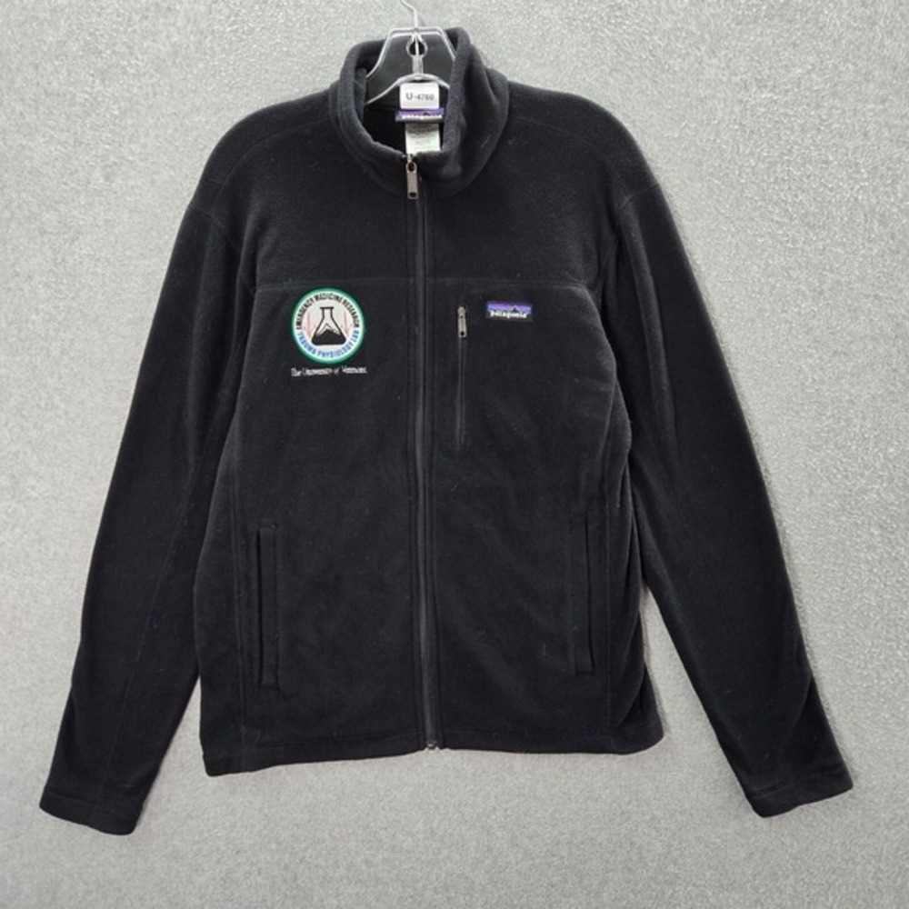 Patagonia Men Jacket Small Black Better Sweater Fleece Full Zip Mock Neck